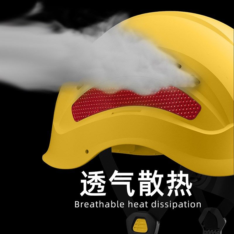 矿工安全帽带头灯夏季透气工地高级带护目镜国标高空作业攀岩矿用