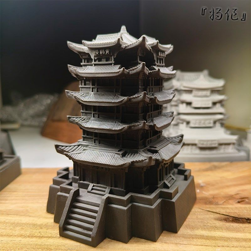 将作手造水泥微建筑摆件黄鹤楼中式鱼缸造景水族中小型微水泥国风,家居饰品,装饰摆件,淘宝优惠券,粉丝福利购,淘宝优惠卷