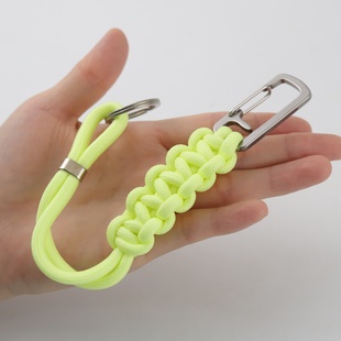 户外编织多功能夜光绳包包挂饰挂链钥匙扣防丢挂绳可调节金属扣头