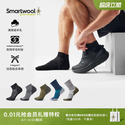 Smartwool区域轻量减震踝袜