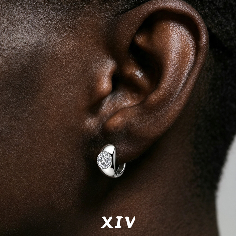 XIV 爆闪鸽子蛋耳环韩版时尚轻奢气质耳扣耳钉清冷个性耳环耳饰品