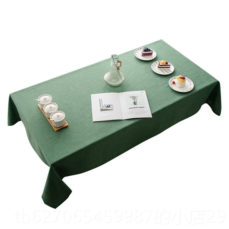 正品北欧美式印植物手绘棉麻餐田桌布桌旗茶几园约成品现代简花户