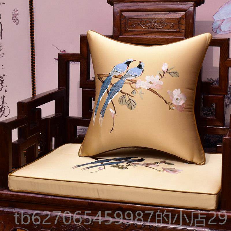 正品新中古典红沙发坐木垫实木家具圈椅垫靠垫罗汉式床坐垫防滑定