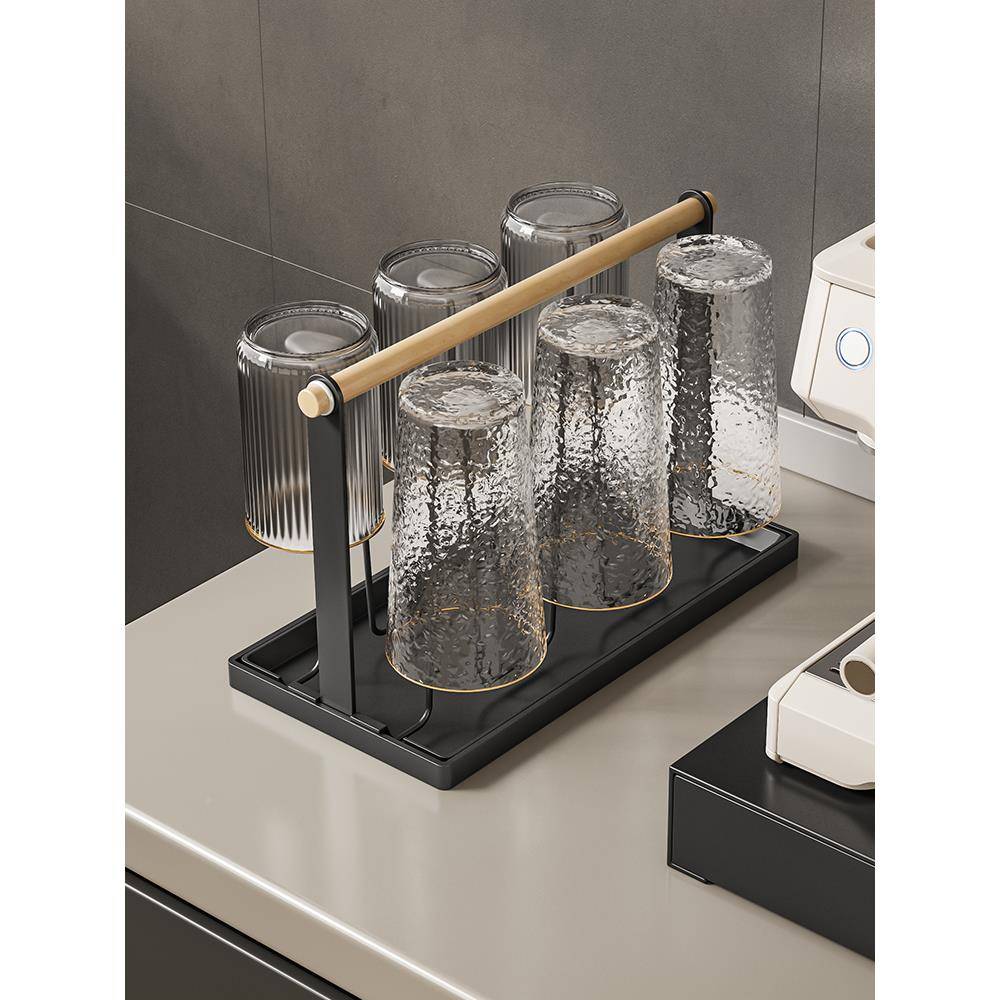 架家用杯挂置物架客厅水杯茶杯12543玻璃杯托盘杯子纳架台面倒沥