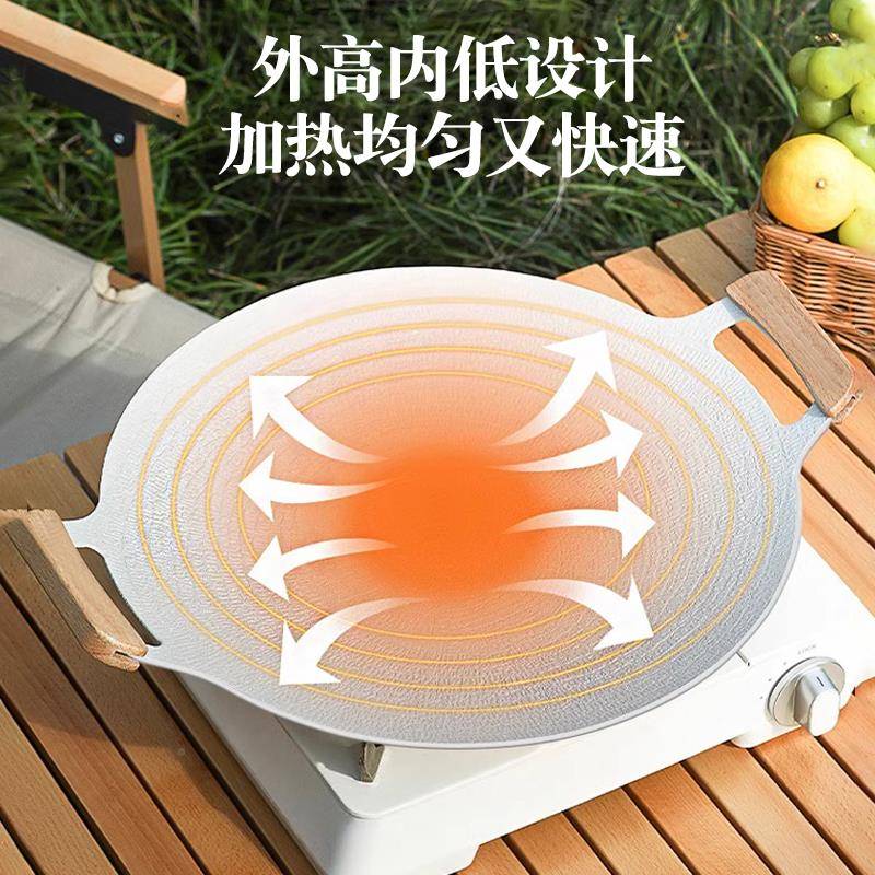 户外烧烤盘家A-788粘用烤肉麦专用式电磁炉饭石煎烤盘不卡式韩炉