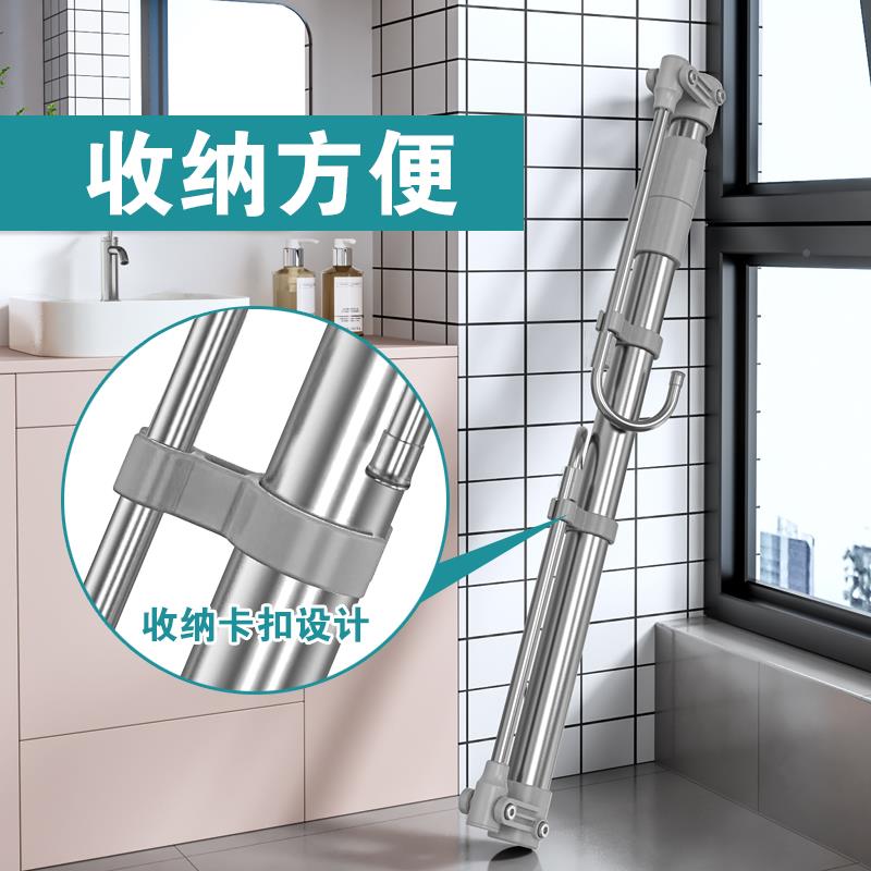 衣孔架家用不锈钢阳台伸缩折叠晾衣架凉床悬单挂式晾室内免打晒被