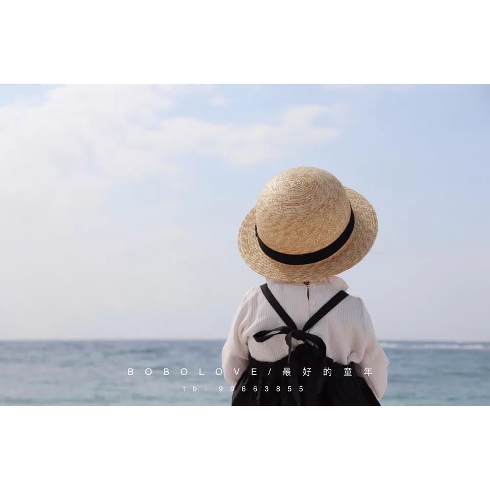 宝宝帽子春夏薄款婴儿童草帽渔夫帽遮阳婴幼儿可爱男童女童