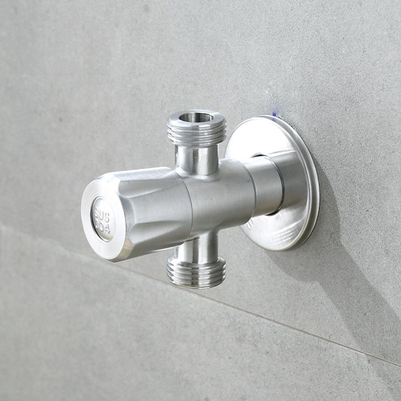 不锈钢三通角阀一进二出阀门 304止水阀热水器阀门多功能角阀开关