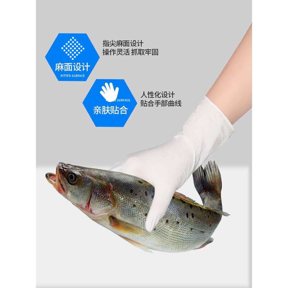 丁腈次性手套加厚加长染务食品级餐饮家厨房FS75ltao耐用头疗发乳