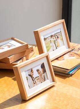 实Y榫卯301相木质相框摆台寸78做10寸A4全家福挂墙儿童照片加打印