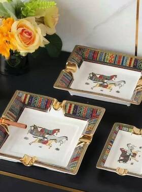 用爱马缸家高创级感欧式轻奢陶瓷烟灰59452缸意家客厅雪茄KTV烟灰