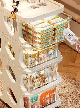 小推车置物架零零食多层收地纳杂架落可移动客厅UIU食车宿舍物收