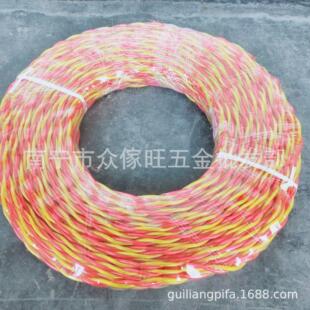 半透明红黄花线2X64/84/128双绞线电线LED灯头软线