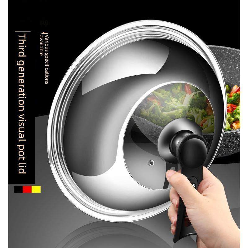 德国不锈钢可立式锅盖钢化玻璃家用通组合特厚厨房炒菜锅盖耐高温,厨房/烹饪用具,锅盖,淘宝优惠券,粉丝福利购,淘宝优惠卷