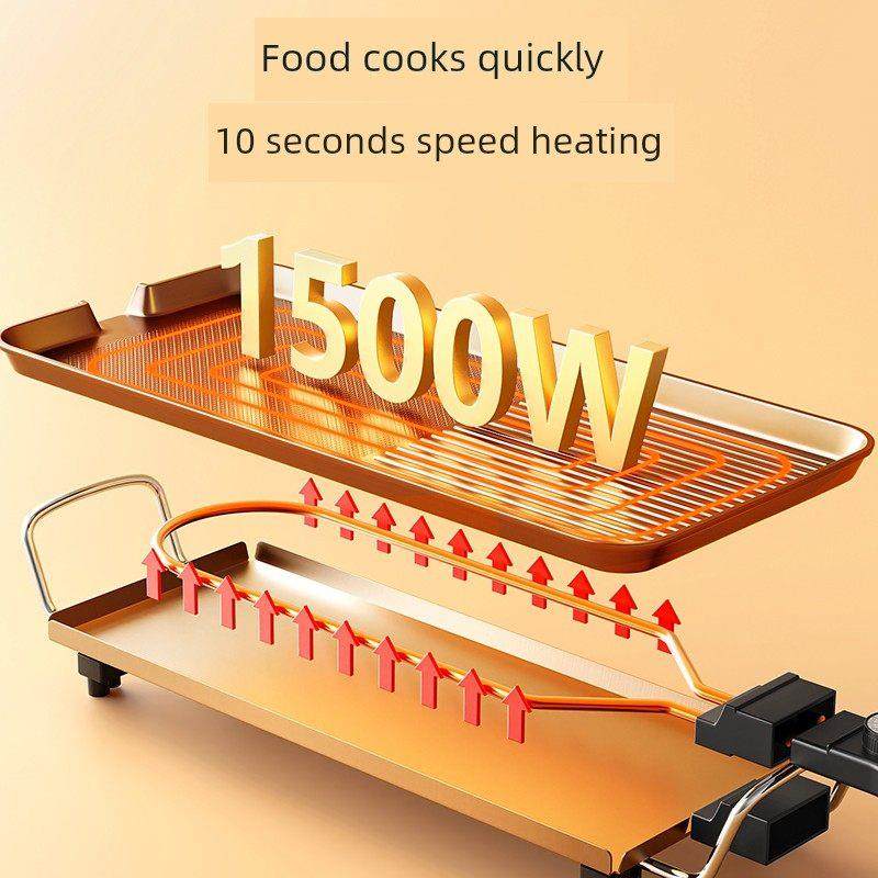 德国电烤炉家用无烟烧烤机电烤锅涮涮多功能室内火锅一体锅烤鱼