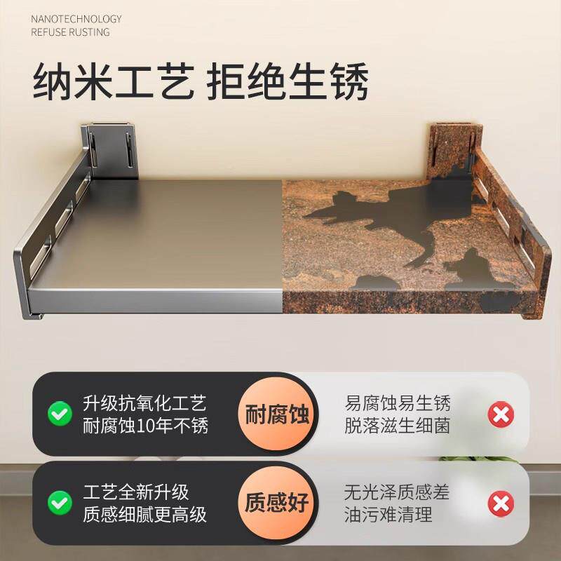 德国微波置物架壁挂式多功能架孔收纳厨房上墙架子免打烤炉箱8572