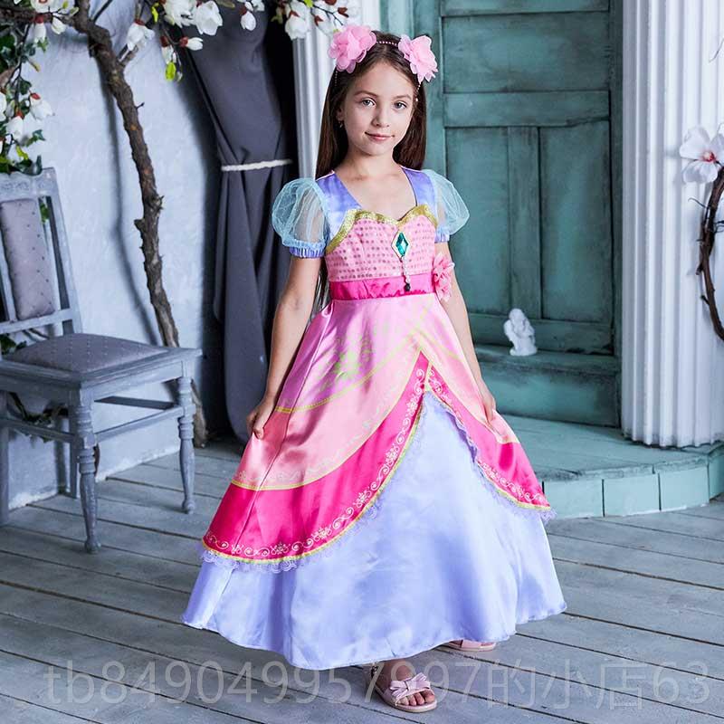 高档叶罗丽动冰公主连身裙儿童公小真人演出服女孩灵主漫表演服co图片