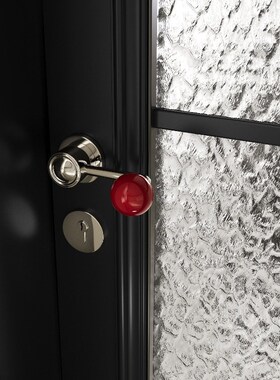 莫兰法式复古球形门把手银白色磁吸静音极简红色家用房门锁