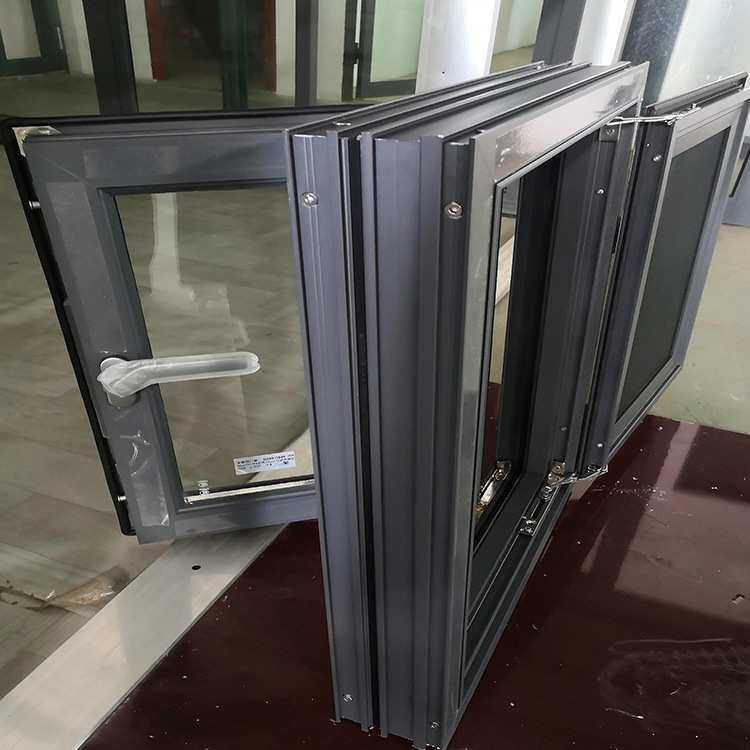 工厂定制110系列断桥铝窗封阳台铝合金落地窗窗纱一体平开窗