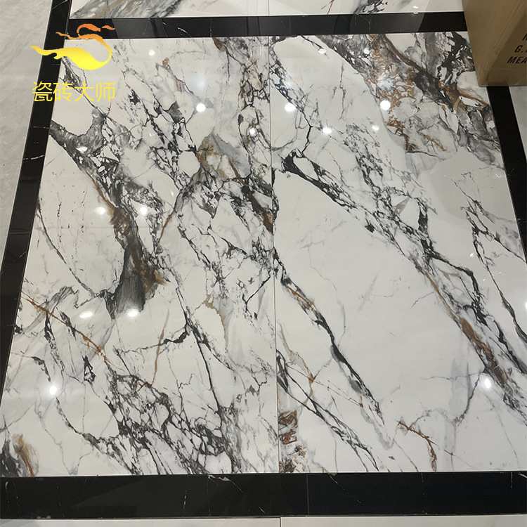 佛山瓷砖白色帝皇金客厅地砖600x1200防滑卧室地板砖厨卫电视墙砖