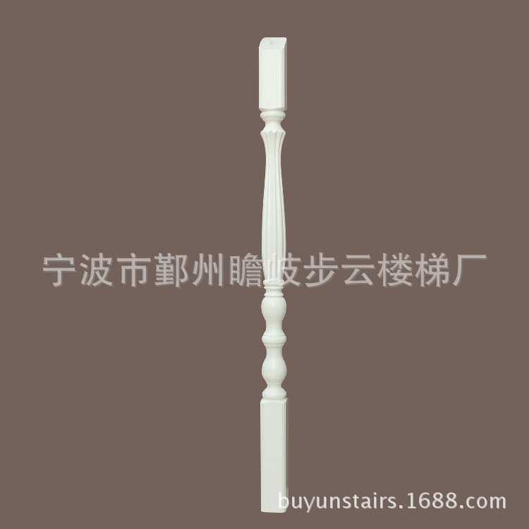 豪华别墅楼梯实木小号立柱 精工细雕无水泥基础实木楼梯扶手定制
