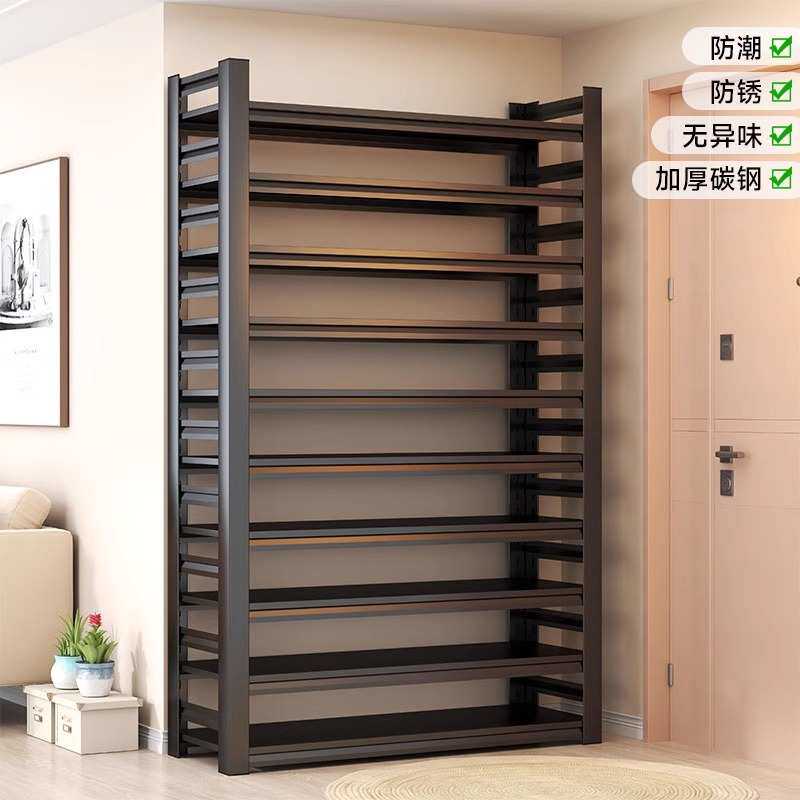 家用鞋架室内门口钢制多层鞋柜金属收纳架入户玄关铁艺置物架铁架