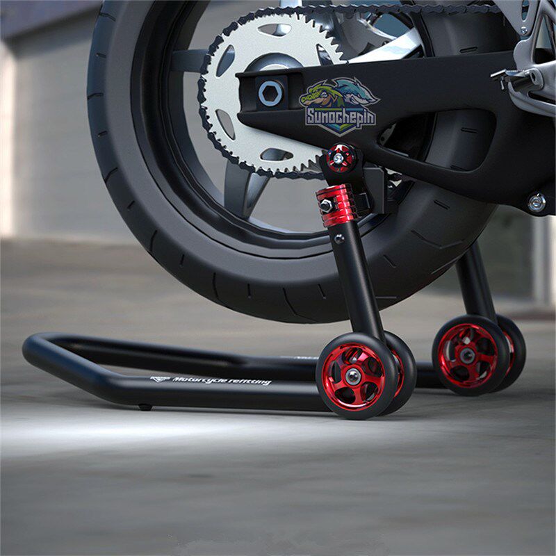 摩托车前轮驻车架停车固定维修架支撑起车架重机车行展示洗车工具