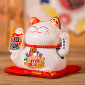 5.5寸摇手招财猫摆件开业礼品招财店铺小号家居客厅招手陶瓷礼物