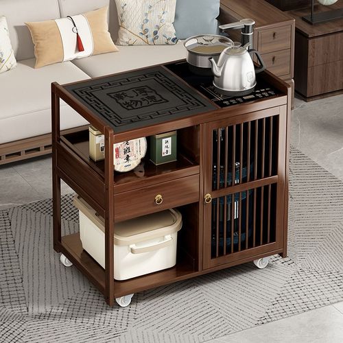 移动边几茶台沙发茶几家用茶桌客厅茶水柜多功能茶车烧水一体推车