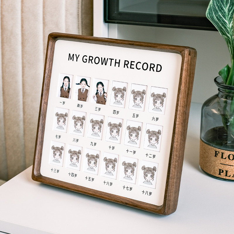 儿童成长记录相框宝宝周岁纪念校园毕业照片一寸证件照高级感摆台,家居饰品,相框/画框,淘宝优惠券,粉丝福利购,淘宝优惠卷