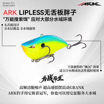 ARK无舌板胖子Z53/63超远投高频振动清脆噪音翘嘴海鲈VIB路亚假饵