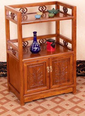 PIS茶水柜实客木小物型酒柜碗柜置架厅柜茶柜餐边收纳柜家用厨房