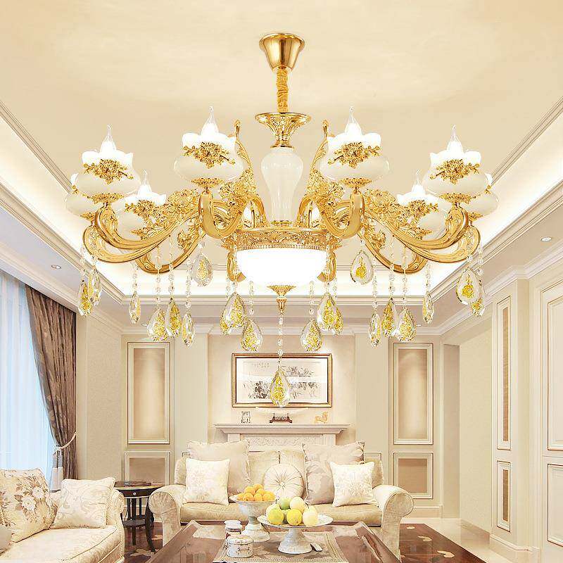 欧式吊304灯客欧厅灯灯餐厅别墅灯具大轻奢简家用卧室灯气中山饰