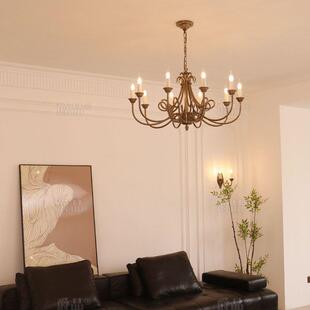 美餐式深古铜客梯厅蜡烛吊灯复古墅灯厅LXK卧室灯楼灯别中古轻法