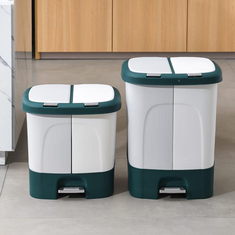分圾湿类RWR垃桶家用按压密封脚踏纳厨余收桶厨房干分离清洁桶卫