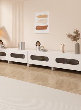 电视柜法式奶油BXP约拼组合地柜小户型客厅黑色风简轻奢落地储j接