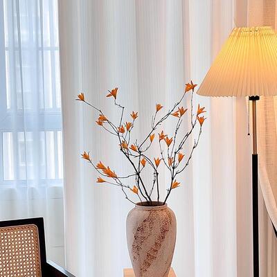 山艺野墅玉兰干果花天然奶树枝真长枝中古风油风玄关客厅家NVA居