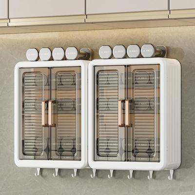 厨房物置架壁挂式打ZG8116孔料调免味架酱油醋墙上挂壁调味品收纳