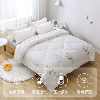 绗缝被春秋纯棉花被加厚保暖全棉絮棉被子冬四季通用单人芯被子