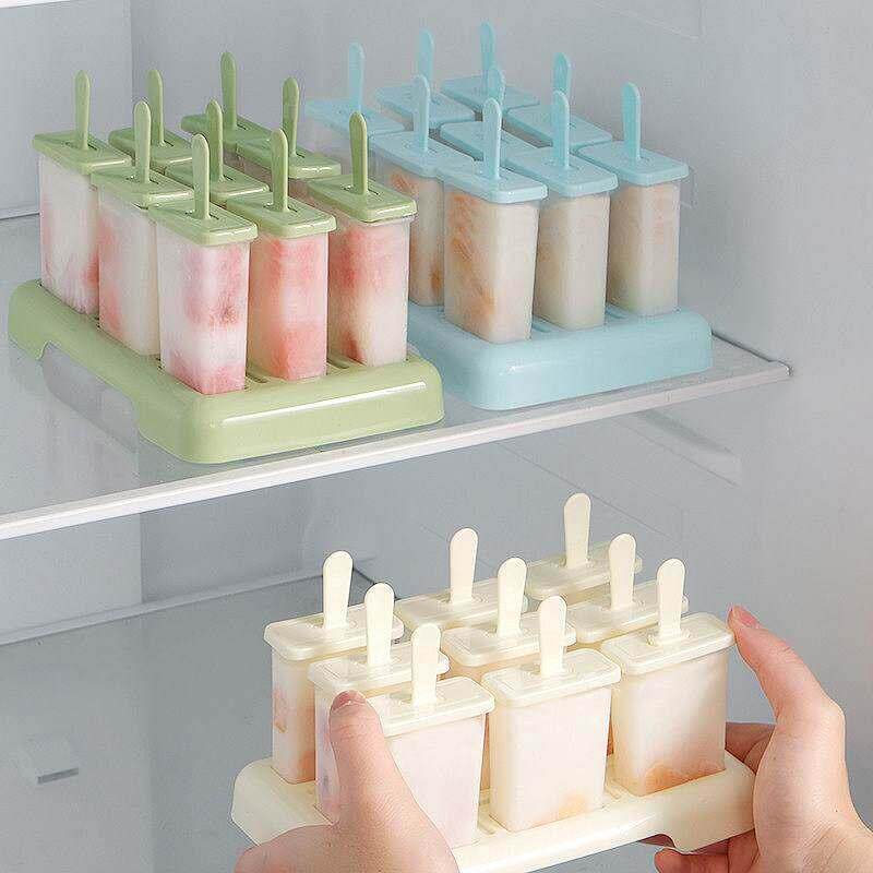 日本棍雪糕模具食品级冰带盖子家用冰棒冻冰做盒的磨块具自80595