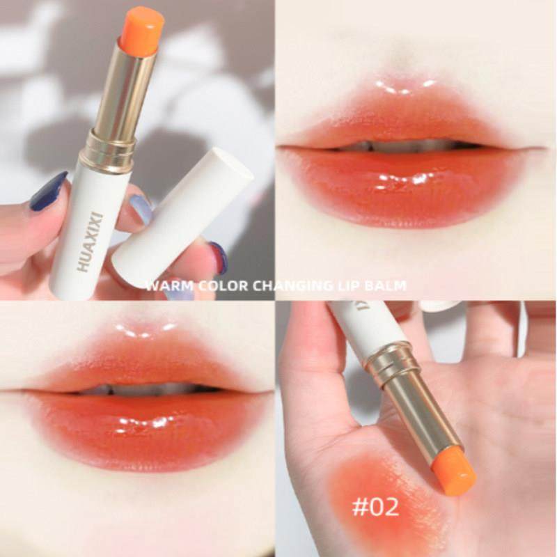 韩国专柜变色唇膏保湿滋润补水不掉色不沾杯防水防干裂温变润唇膏