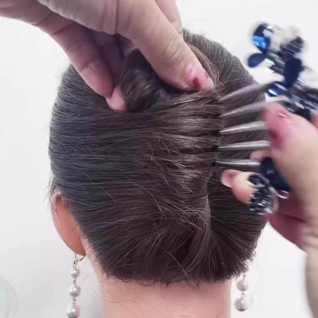 NKR懒人盘发子头插梳发型簪u后脑勺发夹女高级感发丸卡饰发头梳