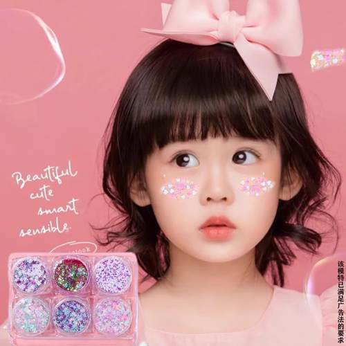氏儿童舞台妆亮片眼影啫喱亮晶晶脸贴闪粉头发表演出专用化妆