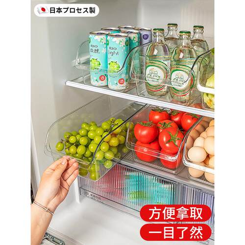 日本冰箱收纳盒整理盒食品级水果鸡蛋蔬菜厨房专用保鲜盒储物