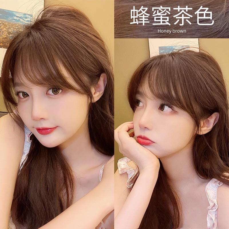 蜂蜜茶色染发剂膏2023流行色显白女植物泡泡染奶茶纯栗棕色茶棕色