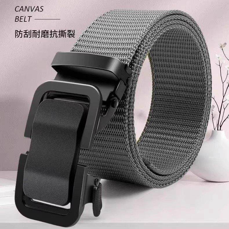 【立减30元】自动扣腰带皮带男款潮流学生新款帆布百搭潮流b04
