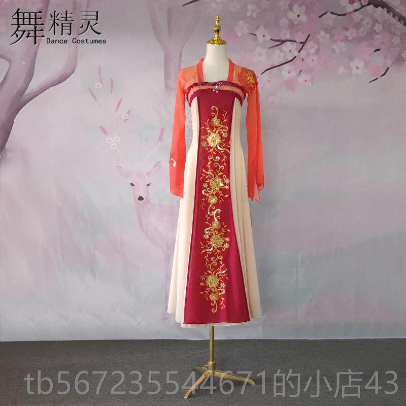 高档古典舞演出服王鑫同款表云想霓摆裳舞蹈服飘逸汉唐古风演服大