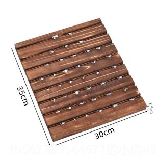 高档实木戒指耳项链展示盒托钉盘饰品收纳首饰柜窗台做旧台橱展示