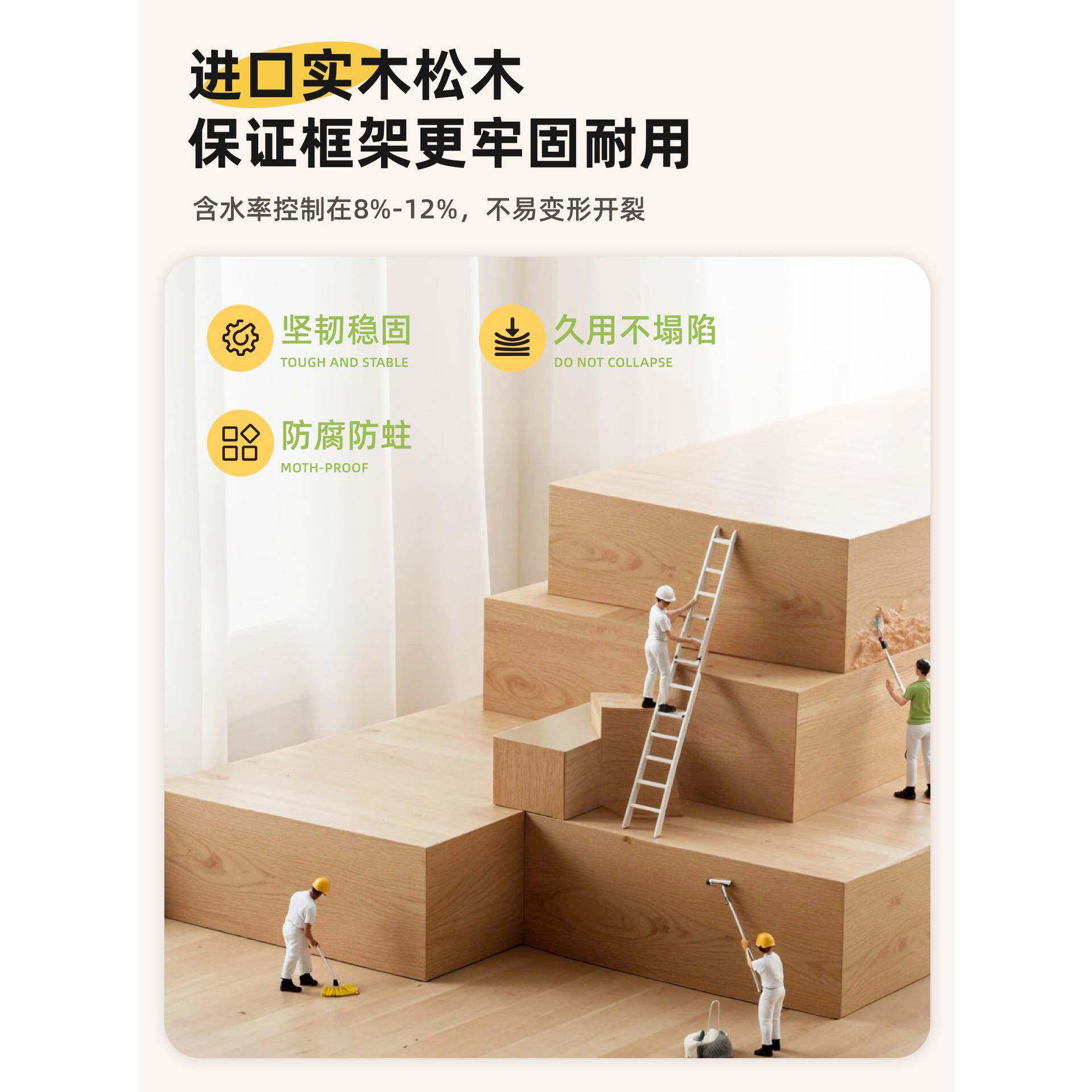 木折5叠床1.2小床实租房简易床双人1米F99T5M78家用硬板可单收纳