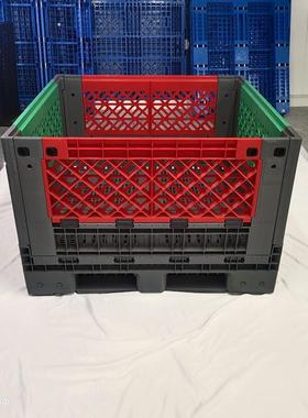 大折叠卡板箱网格式物BZI流箱加厚立体型库封闭式四箱门集运折叠